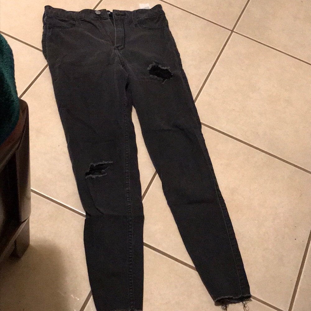 Faded black jeans